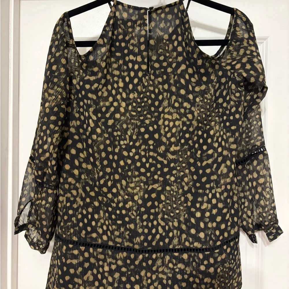 Michael Kors Black and Gold Patterned Blouse - Picture 2 of 3